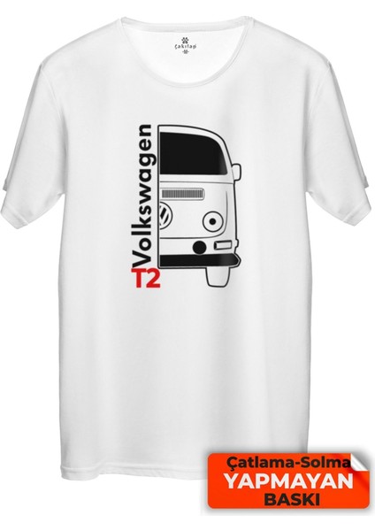 Çakılap Vw Transporter T2 Baskılı Tişört Unisex, Premium Kalite (Rgl-Otmbl-Vw)