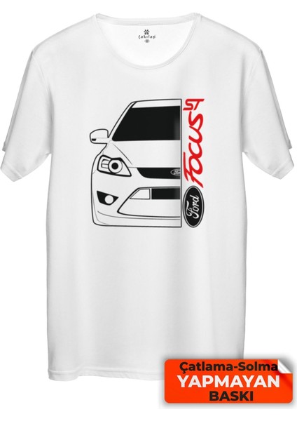 Çakılap Ford Focus Mk2 Baskılı Tişört Unisex, Premium Kalite (Rgl-Otmbl-Frd)