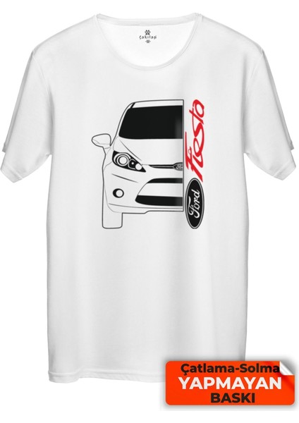 Çakılap Ford Fiesta Mk7 Baskılı Tişört Unisex, Premium Kalite (Rgl-Otmbl-Frd)