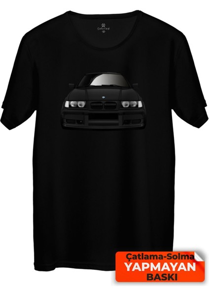 Çakılap Bmw E36 Baskılı Tişört Unisex, Premium Kalite (Rgl-Otmbl-Bmw)