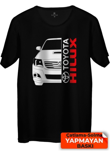 Çakılap Toyota Hilux Baskılı Tişört Unisex, Premium Kalite (Rgl-Otmbl-Tyt)