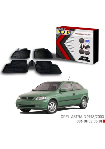 Opel Astra G Için Uyumlu 1998-2003 3D Paspas