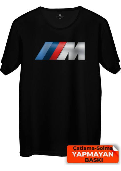 Çakılap Bmw M Baskılı Tişört Unisex, Premium Kalite (Rgl-Otmbl-Bmw)