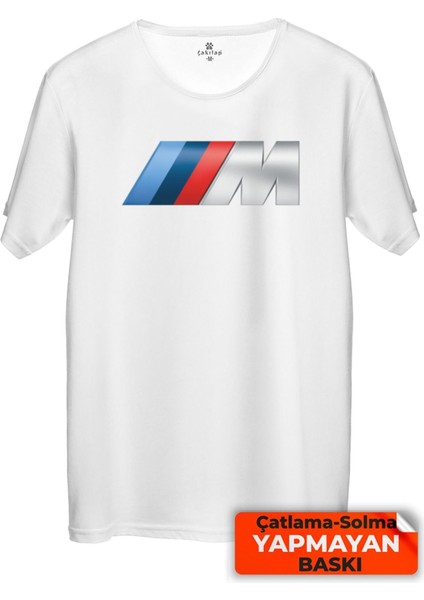Çakılap Bmw M Baskılı Tişört Unisex, Premium Kalite (Rgl-Otmbl-Bmw)