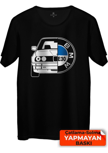 Çakılap Bmw E30 Baskılı Tişört Unisex, Premium Kalite (Rgl-Otmbl-Bmw)