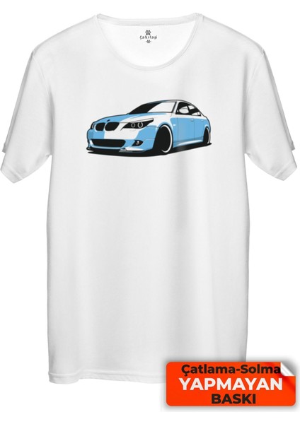 Çakılap Bmw E60 Baskılı Tişört Unisex, Premium Kalite (Rgl-Otmbl-Bmw)