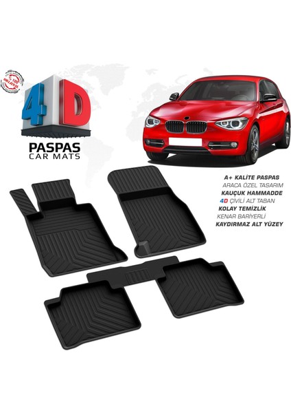 Bmw 1 Serisi F20 4d Araca Özel Havuzlu Kauçuk Paspas 2011-2019
