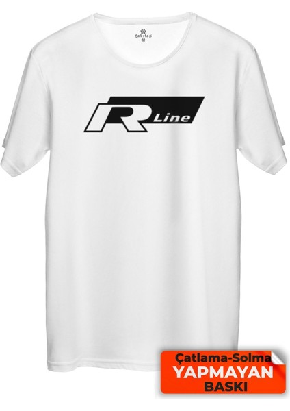 Çakılap Vw R Logo Baskılı Tişört Unisex, Premium Kalite (Rgl-Otmbl-Vw)