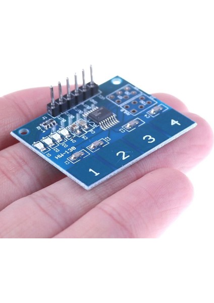 TTP224 4 Kanal Dokunmatik Buton Sensör Modülü Kapasitif Dijital Tuş Algılayıcı Anahtar Keypad