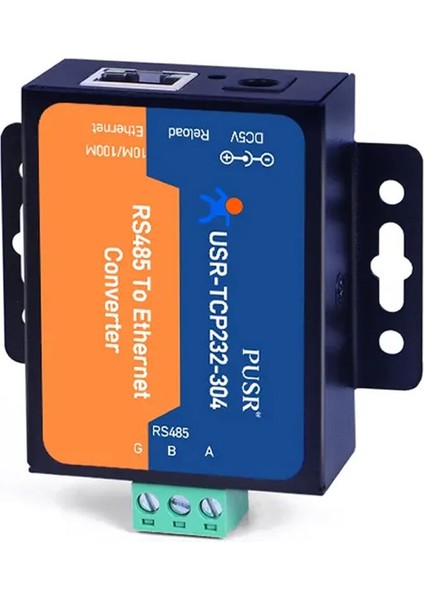 USR-TCP232-304 RS485 To Ethernet Çevirici Modül Metal Kutu Endüstriyel Tip Seri Port Sinyal Çevirici