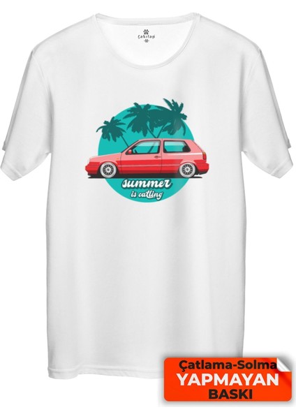 Çakılap Vw Golf 3 Baskılı Tişört Unisex, Premium Kalite (Rgl-Otmbl-Vw)