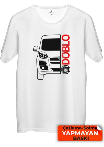 Çakılap Fiat Doblo Baskılı Tişört Unisex, Premium Kalite (Rgl-Otmbl-Fiat)