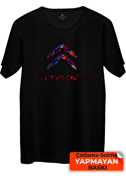 Çakılap Citroen Logo Baskılı Tişört Unisex, Premium Kalite (Rgl-Otmbl-Ctrn)