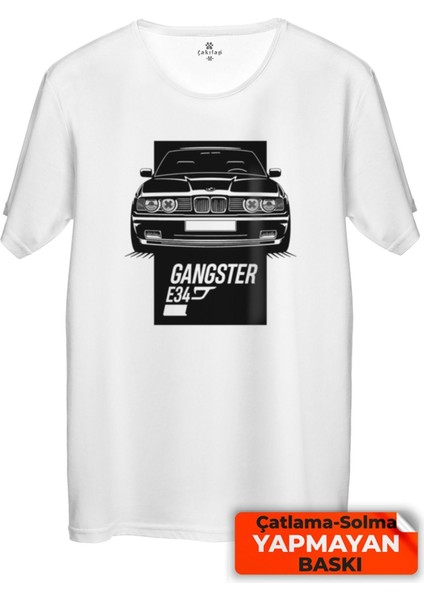 Çakılap Bmw E34 Baskılı Tişört Unisex, Premium Kalite (Rgl-Otmbl-Bmw)