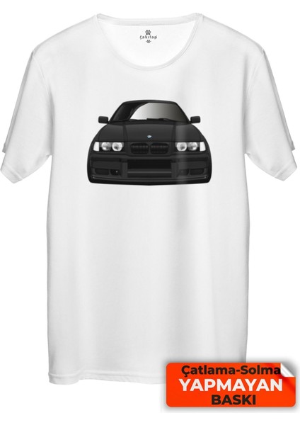 Çakılap Bmw E36 Baskılı Tişört Unisex, Premium Kalite (Rgl-Otmbl-Bmw)