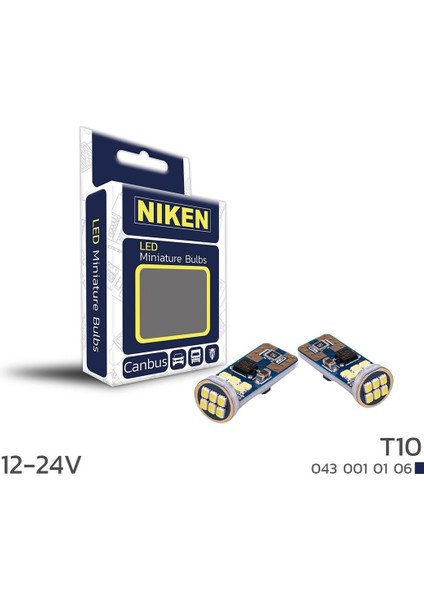 Niken LED Ampul T10 Canbus Park Ledi 18 Ledli 12-24V