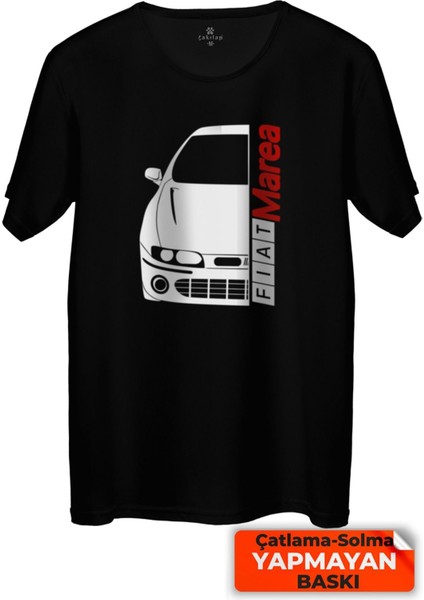 Çakılap Fiat Marea Baskılı Tişört Unisex, Premium Kalite (Rgl-Otmbl-Fiat)