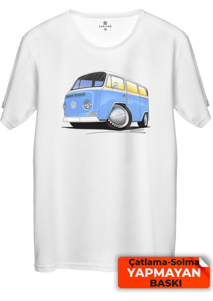 Çakılap Vw Transporter T2 Baskılı Tişört Unisex, Premium Kalite (Rgl-Otmbl-Vw)