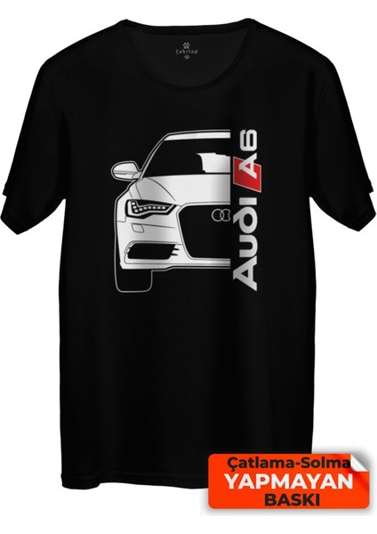 Çakılap Audi A6 Baskılı Tişört Unisex, Premium Kalite (Rgl-Otmbl-Audi)