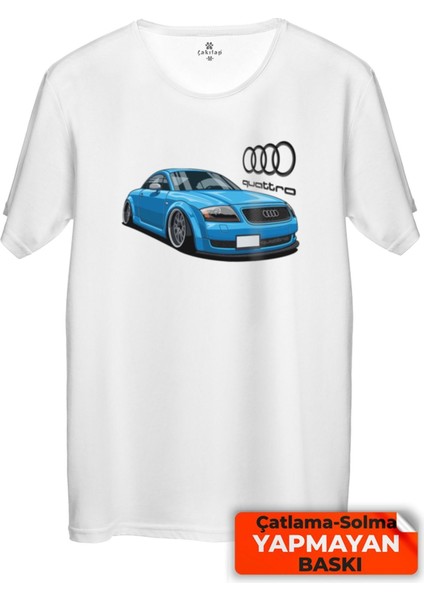 Çakılap Audi Tt Mk1 Baskılı Tişört Unisex, Premium Kalite (Rgl-Otmbl-Audi)