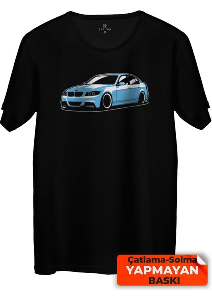 Çakılap Bmw E90 Baskılı Tişört Unisex, Premium Kalite (Rgl-Otmbl-Bmw)