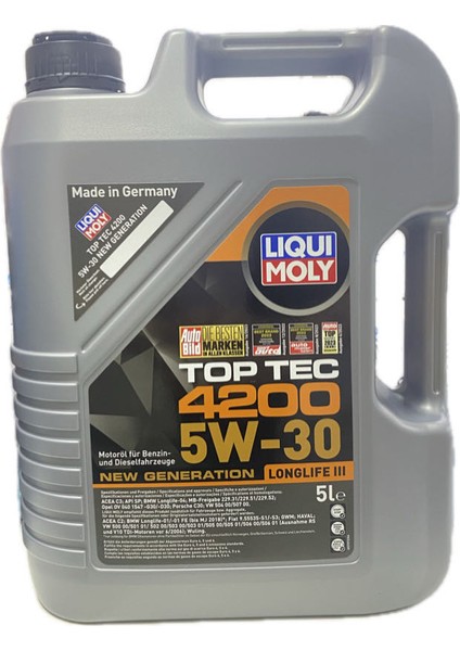 Lıquı Moly Motor Yağı Top Tec 4200 / 5W-30 5 Lt.
