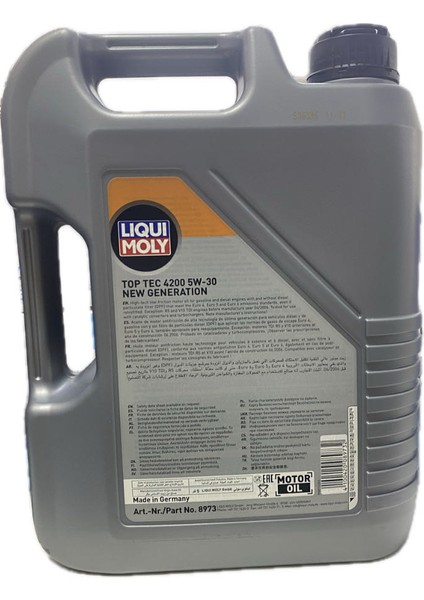 Lıquı Moly Motor Yağı Top Tec 4200 / 5W-30 5 Lt. modelleri