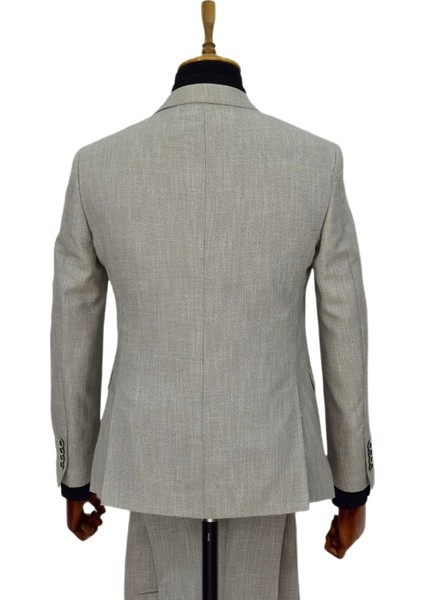 Erkek Bej Rengi Regular Fit Takım Elbise BGL-ST03823 modelleri