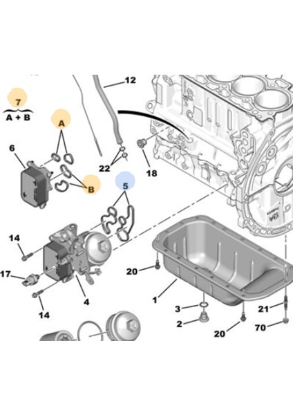 Corsa F 1.5 Dizel Motor Yağ Soğutucu Conta Takımı Psa Marka 9814294680 fiyatları