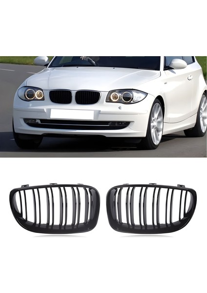 S-Dizayn Bmw 1 Serisi E81/E87 Ön Panjur Böbrek Mat Siyah M1 Model 2008-2012