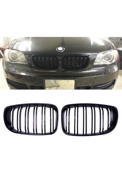 S-Dizayn Bmw 1 Serisi E81/E87 Ön Panjur Böbrek Parlak Siyah Piano Black M1 Model 2008-2012