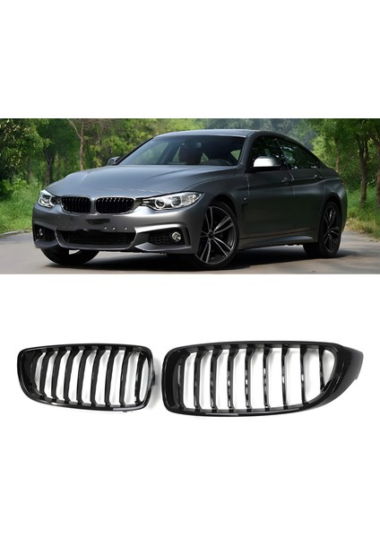S-Dizayn Bmw 4 Serisi F32/F33/F36 Ön Panjur Böbrek Parlak Siyah Piano Black Düz Model 2012-2017