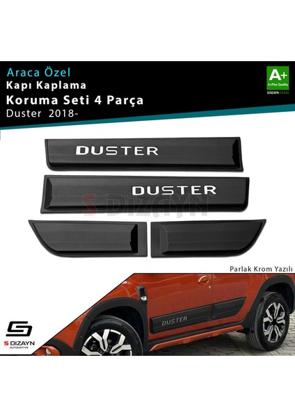 S-Dizayn Dacia Duster 2 Kapı Koruma Seti Parlak Krom Yazılı 2018 Üzeri A+ Kalite