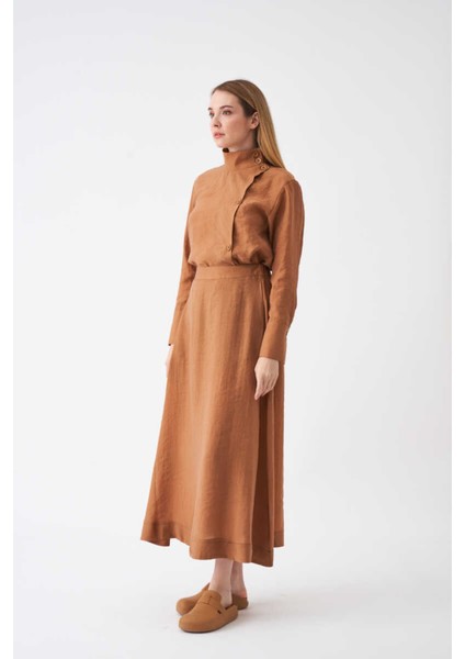 Pervazlı Model Etek Sütlü Kahve indirimleri