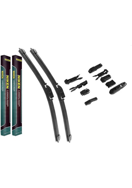 Niken Yeni Seri Renault Clio 3 Silecek Takımı 2006-2011 A116S Muz Tip Silecek Aparatlı