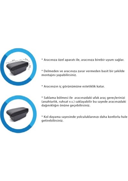 Hyundai Getz 2005-2008 Delmesiz Vidasız Kol Dayama Kolçak fırsatları