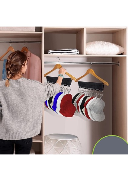 Askı Için Şapka Düzenleyici Tutacağı (2 Paket) Oda ve Dolap Için Şapka Saklama Alanı (Yurt Dışından)