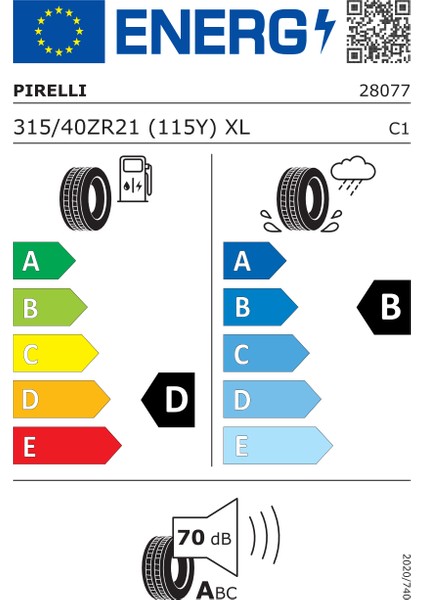 315/40 R21 115Y Xl P-Zero Pz4 L Suv Yaz Lastiği ( Üretim Yılı: 2023 )