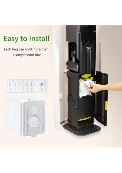 Vacuum Dust Bag For Lg Cordzero All-In-One Cordless Cleaner, Dirt Disposal Vacuum Replacement Bags (Yurt Dışından)