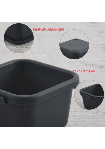 12 Paket Masası Çekmece Organizatör Tepsi Bölücüler Plastik Saklama Kutuları Konteyner Mutfak Banyo Ofis Yatak Odası Makyaj (Yurt Dışından) indirimleri