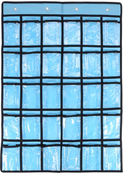 Pocket Chart For Calculator Holder, 30 Pocket Charts For Classroom 33.5 x 24.5 Inch Hanging Cell Phone Organizer (Yurt Dışından)
