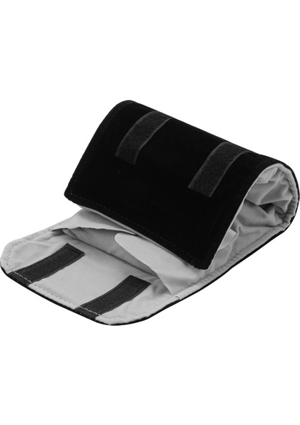 Mücevher Rulosu Mücevher Çantası, Flanelden Yapılmış, Yüzük Için, Seyahat Sırasında Mücevherleri Saklamak Için - Siyah, Gri, Küçük (Yurt Dışından) fiyatları