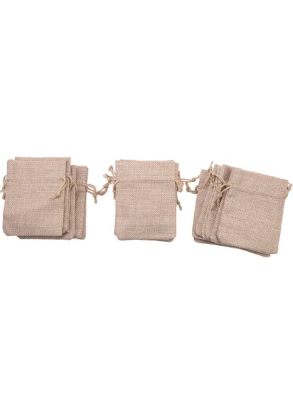 20 Adet Küçük Çuval Bezi Çanta Ipli, 3x4 Inç Hediye Küçük Çuval Bezi Ipli Çanta, Yeniden Kullanılabilir Saklamak Için Çay Poşet Çanta (Yurt Dışından)