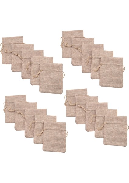 20 Adet Küçük Çuval Bezi Çanta Ipli, 3x4 Inç Hediye Küçük Çuval Bezi Ipli Çanta, Yeniden Kullanılabilir Saklamak Için Çay Poşet Çanta (Yurt Dışından) modelleri