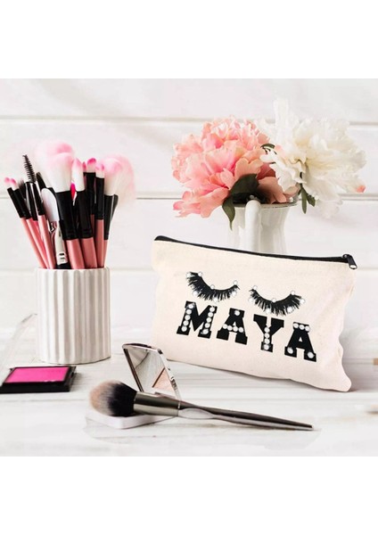 Tuval Kalem Çantası Bez Çantalar, Dıy Zanaat Boş Makyaj Çantaları Zip ile Kanvas Kalem Kutusu Dıy Yeniden Kullanılabilir Alışveriş Bakkal Çantası (Yurt Dışından) modelleri