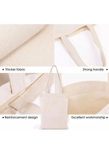 Tuval Kalem Çantası Bez Çantalar, Dıy Zanaat Boş Makyaj Çantaları Zip ile Kanvas Kalem Kutusu Dıy Yeniden Kullanılabilir Alışveriş Bakkal Çantası (Yurt Dışından) indirimleri