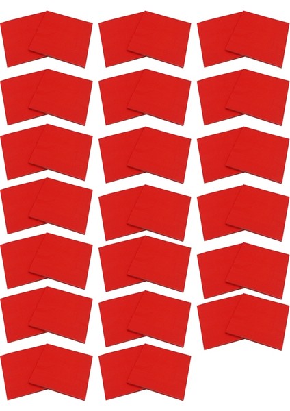 2 Pack Solid Color Printed Paper Napkin (Red) (Yurt Dışından)