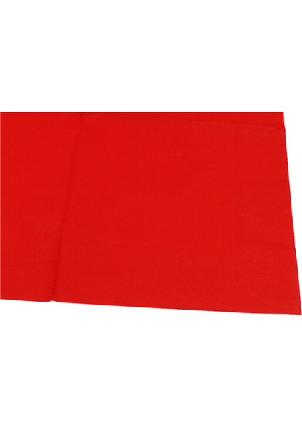 2 Pack Solid Color Printed Paper Napkin (Red) (Yurt Dışından)
