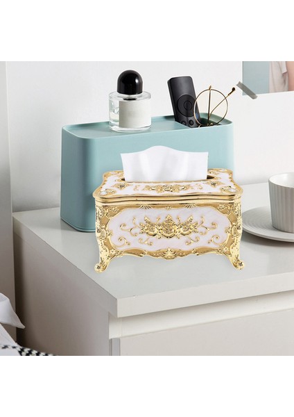 Acrylic Tissue Box Universal Paper Rack Office Table Accessories Home Office Ktv Hotel Car Case Holder Gold (Yurt Dışından) fiyatları