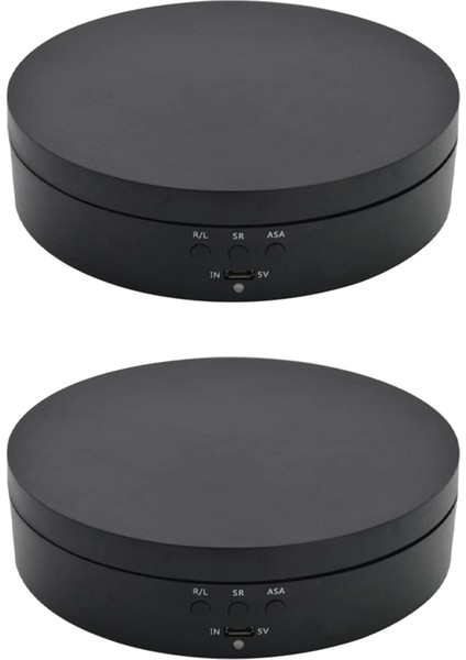 2x Black Rechargeable Turntable Display Stand, 360 Degree Rotation Speed/angle Adjustable (Yurt Dışından)